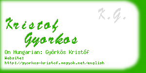kristof gyorkos business card